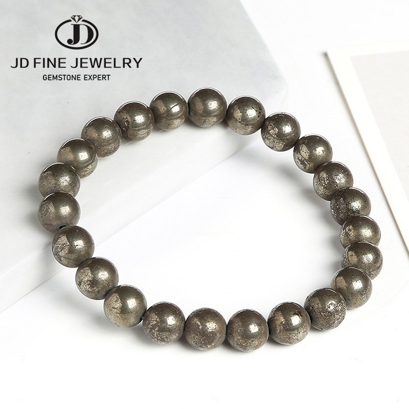 Yoga Fitness Tracker - JD Natürliche Pyrit Perlen Armbänder Frauen