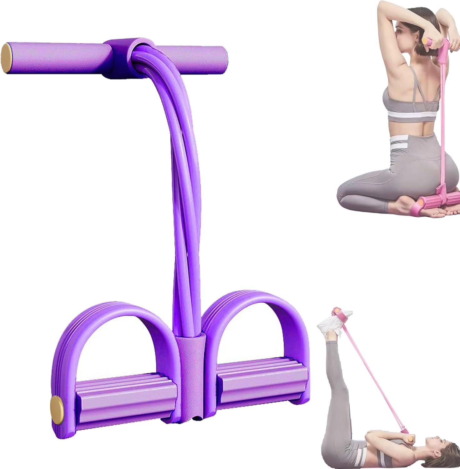 Yoga Fitness Youtube - 4/6-Röhren-Spannband Multifunktionales Haushalts-Fitness-Yoga-Bauchmuskel-Trainingsband Elastisches Spannseil für