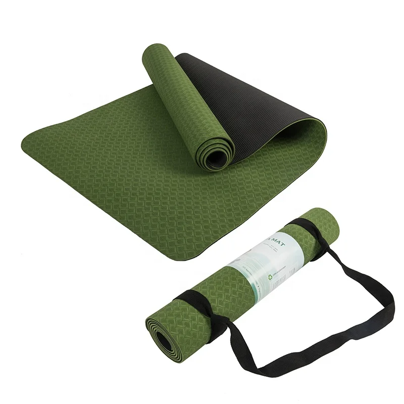 6mm Grüne Schwarze Benutzerdef – Yoga Fitness Logo Design Bewertung und Preis